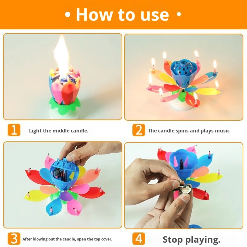 Romantic Happy Birthday Musica - Silk Candle ulasan dan harga