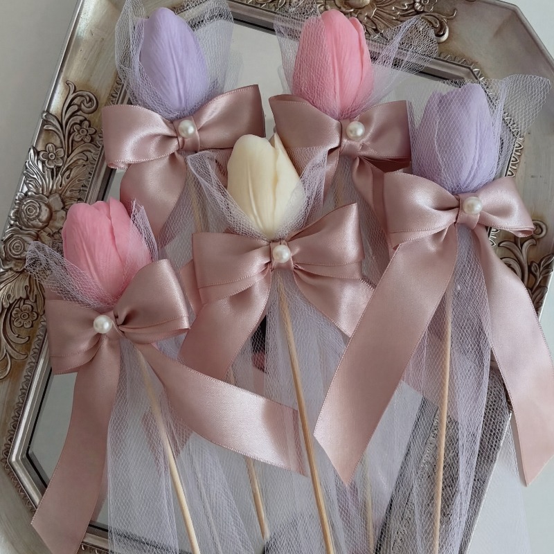 5pcs Tulip Scented Candle on B - Paraffin Wax ulasan dan harga