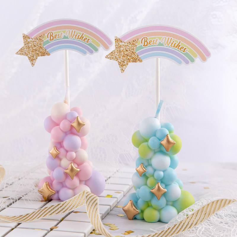 Colorful balloon pillar candle - Paraffin Wax ulasan dan harga