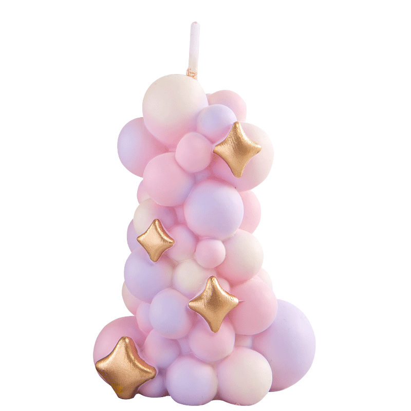 Colorful balloon pillar candle - Paraffin Wax ulasan dan harga