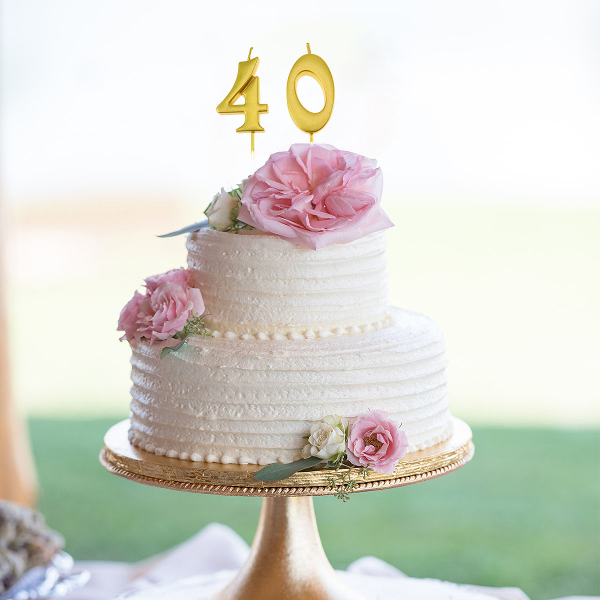 2Pcs Golden Number 40 Birthday - Paraffin Wax ulasan dan harga