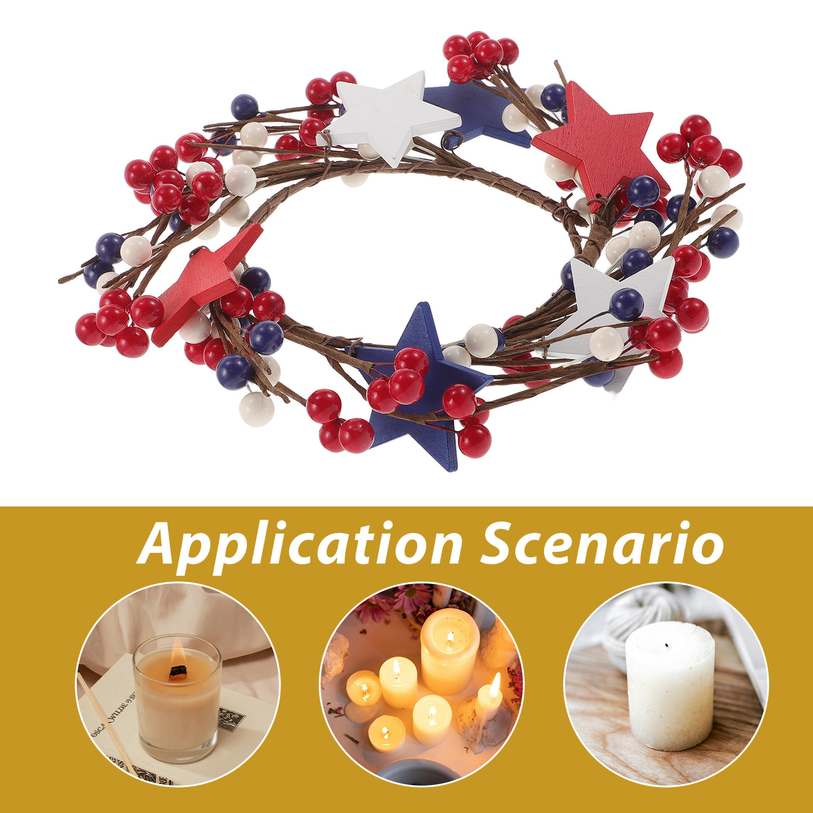4Th of -Pointed Star Ring Red  - Paraffin Wax ulasan dan harga