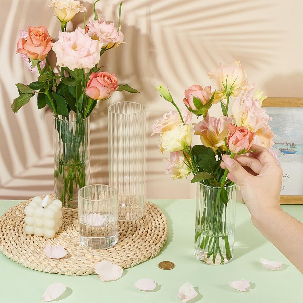 4 Size Glass Cylinder Vases 3. - Candle Containers ulasan dan harga