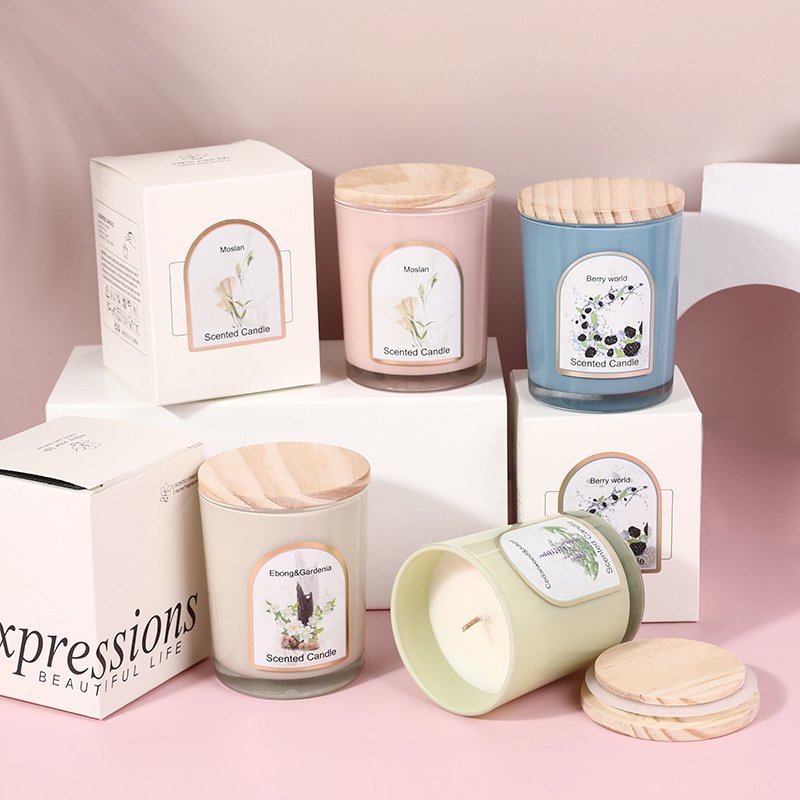 Wood cover colored glass scent - Candle Fragrance ulasan dan harga