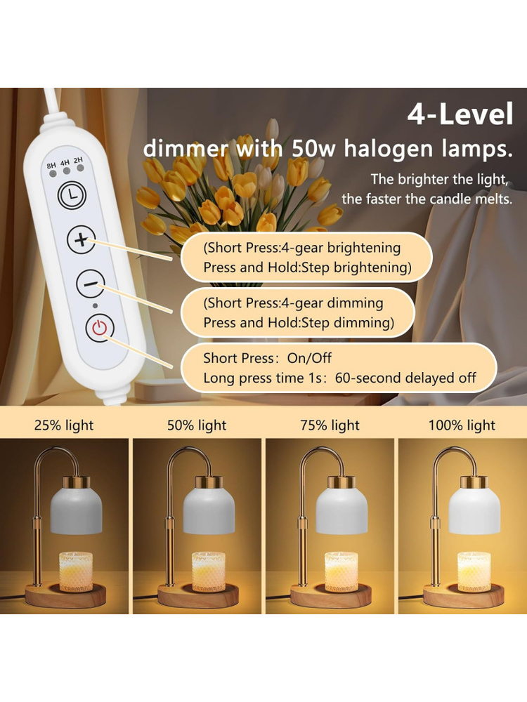 24H Timer Dimmable Candle Wax  - Wax Melts ulasan dan harga