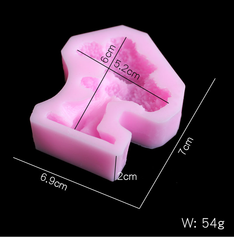 Pine tree silica gel mold DIY  - Candle Molds ulasan dan harga