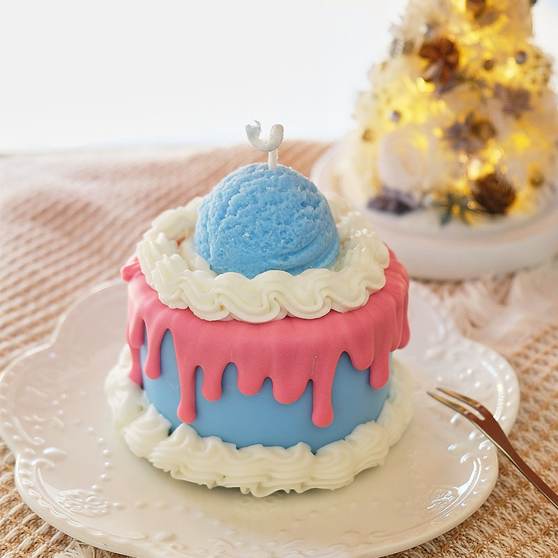 Cake Shape Scented Candles Cre - Soy Wax ulasan dan harga
