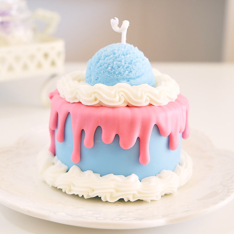 Cake Shape Scented Candles Cre - Soy Wax ulasan dan harga
