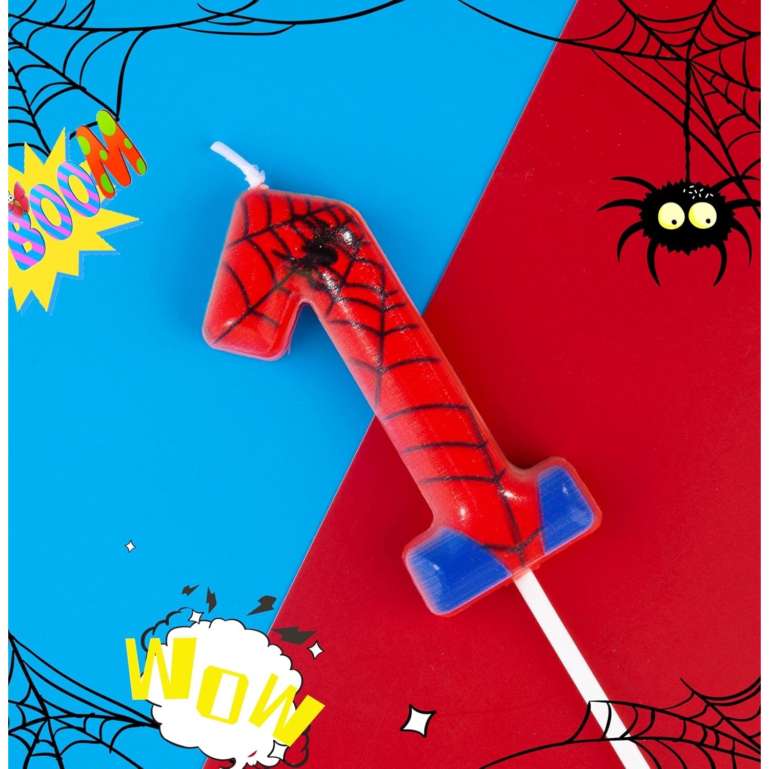 Spider Party 0-9 Birthday Cand - Silk Candle ulasan dan harga