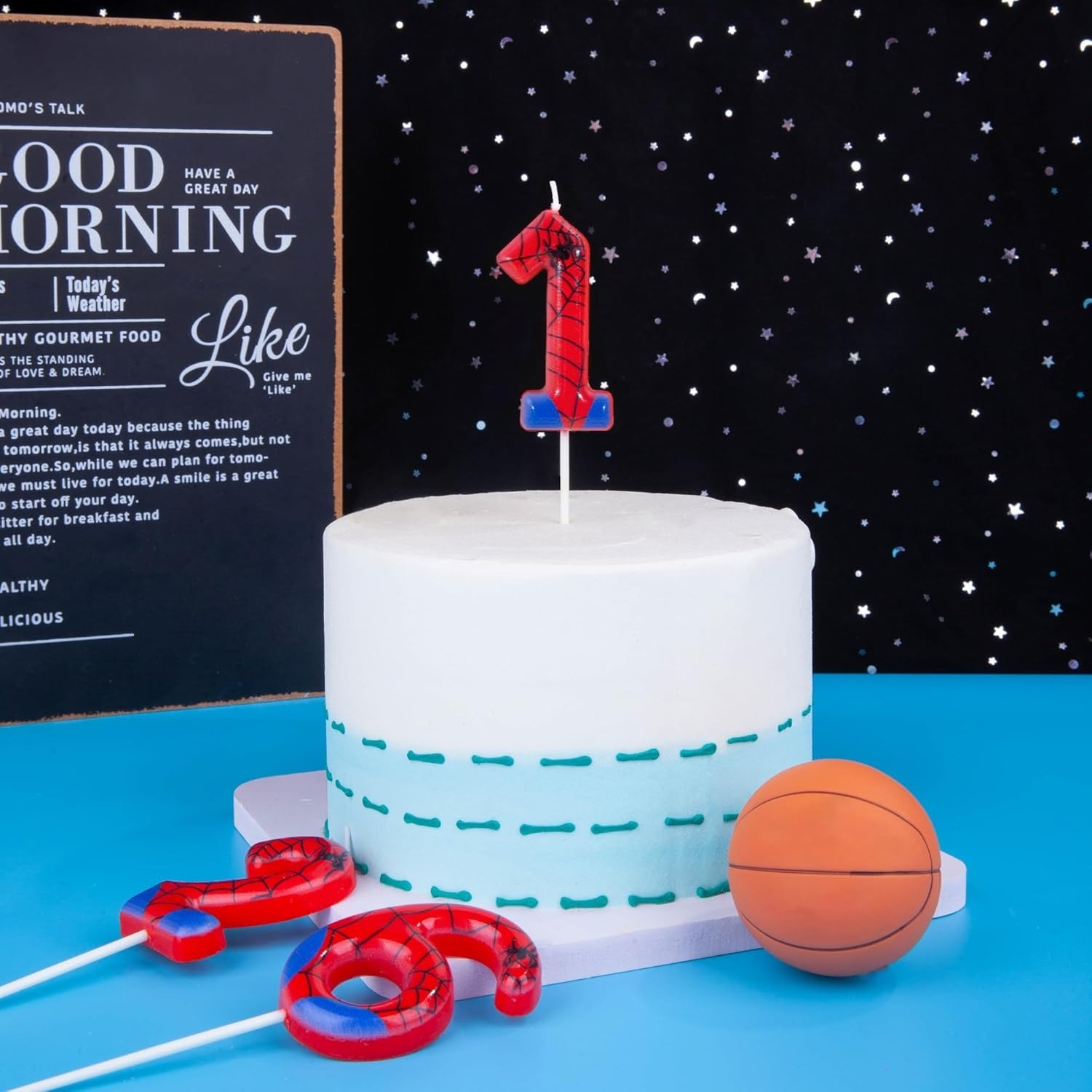 Spider Party 0-9 Birthday Cand - Silk Candle ulasan dan harga