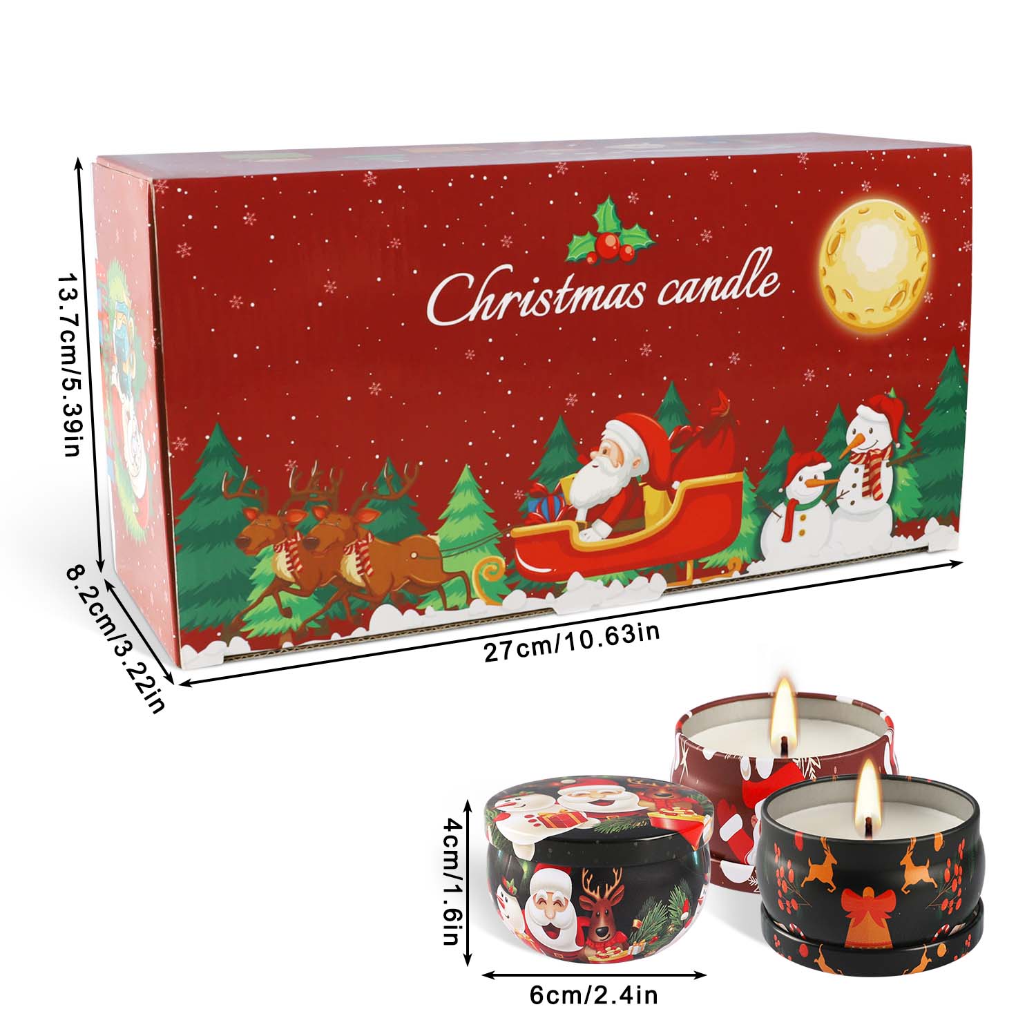 2.3 inch, 16-Piece Christmas S - Paraffin Wax ulasan dan harga