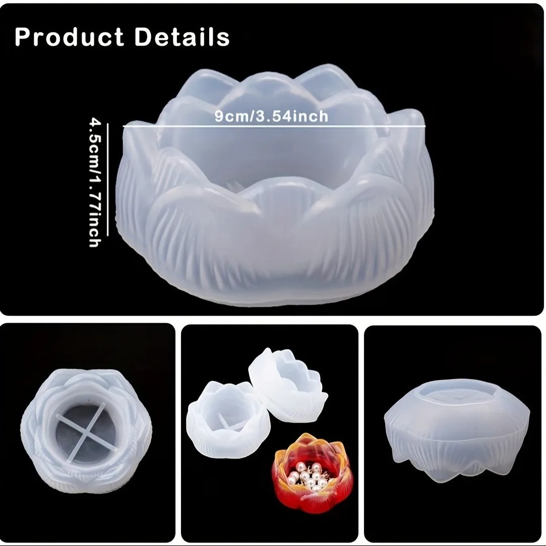 1pc DIY Lotus Flower Silicone  - Candle Containers ulasan dan harga