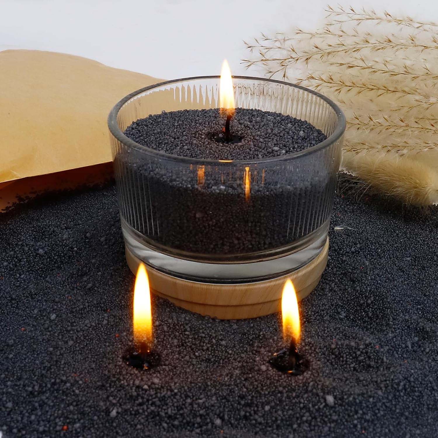 Black Candle Sand with Wick, 2 - Candle Wick ulasan dan harga